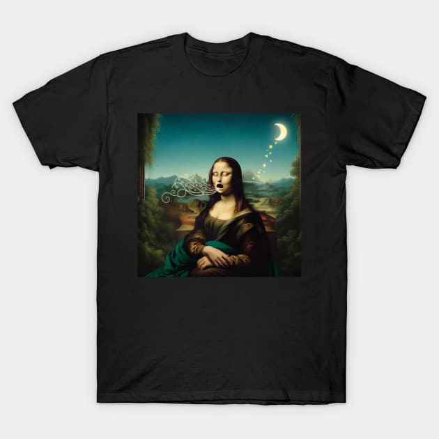 Mona Lisa Rests: World Sleep Day T-Shirt by Edd Paint Something